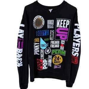 Bruno‎ Mars 24K Magic World Tour Crewneck Sweatshirt Small Men's Black